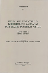 eBook, Index, seu, Inventarium Bibliothecae Vaticanae divi Leonis pontificis optimi : anno 1518 c., series graeca, Biblioteca apostolica vaticana