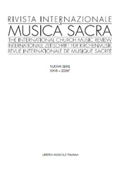 Fascicule, Rivista internazionale di musica sacra : XXIX, 1, 2008, Libreria musicale italiana