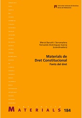 E-book, Materials de Dret Constitucional : fonts del dret, Barceló i Serramalera, Mercè, Universitat Autònoma de Barcelona