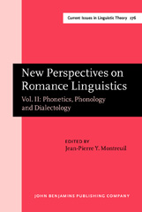 E-book, New Perspectives on Romance Linguistics, John Benjamins Publishing Company