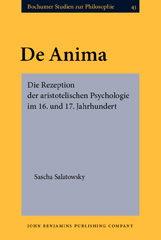E-book, De Anima, Salatowsky, Sascha, John Benjamins Publishing Company