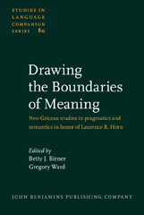 E-book, Drawing the Boundaries of Meaning, John Benjamins Publishing Company