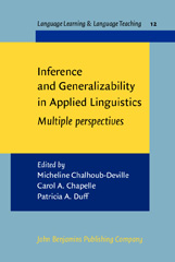 E-book, Inference and Generalizability in Applied Linguistics, John Benjamins Publishing Company