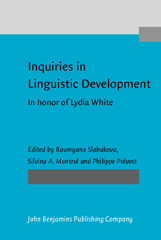 E-book, Inquiries in Linguistic Development, John Benjamins Publishing Company
