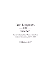 E-book, Law, Language, and Science : The Invention of the Native Mind in Southern Rhodesia, 1890-1930, Bloomsbury Publishing