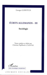 E-book, Ecrits allemands - III : Sociologie, L'Harmattan