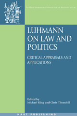 E-book, Luhmann on Law and Politics, Hart Publishing