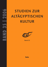 E-book, Studien zur Altägyptischen Kultur Band 35, Helmut Buske Verlag