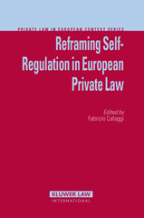 eBook, Reframing Self-Regulation in European Private Law, Wolters Kluwer