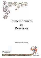 E-book, Remembrances et resveries : Hommage à Jean Batany, Éditions Paradigme