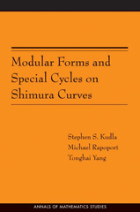 E-book, Modular Forms and Special Cycles on Shimura Curves. (AM-161), Princeton University Press