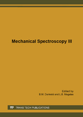 E-book, Mechanical Spectroscopy III, Trans Tech Publications Ltd