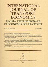 Artikel, Does the Sample Size Matter in Estimating Toll Elasticity?, La Nuova Italia  ; RIET  ; Fabrizio Serra