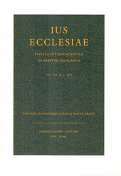 Fascicolo, Ius Ecclesiae : rivista internazionale di diritto canonico : XIX, 3, 2007, Giuffrè  ; Istituti editoriali e poligrafici internazionali  ; Fabrizio Serra