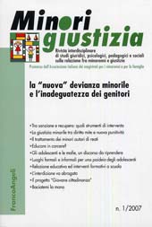 Artículo, Editoriale : La nuova devianza minorile, Franco Angeli