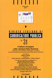 Fascicolo, Rivista italiana di comunicazione pubblica. Fascicolo 31, 2007, Franco Angeli