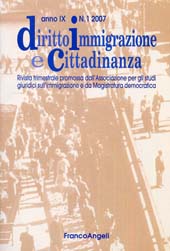 Issue, Diritto, immigrazione e cittadinanza. Fascicolo 1, 2007, Franco Angeli