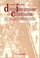 Fascículo, Diritto, immigrazione e cittadinanza. Fascicolo 3, 2007, Franco Angeli