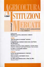 Articolo, Proprietà della terra e sviluppo rurale, Franco Angeli