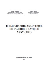 eBook, Bibliographie analytique de l'Afrique antique : XXXV (2001), École française de Rome