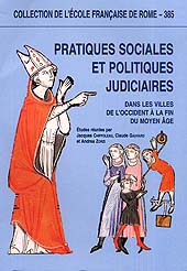 eBook, Pratiques sociales et politiques judiciaires dans les villes de l'Occident à la fin du Moyen Âge, École française de Rome