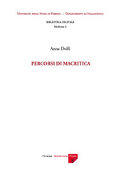eBook, Percorsi di macritica, Firenze University Press
