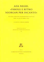 Chapter, Sugli epistolari di Ada Negri, Giardini editori e stampatori