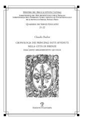 eBook, Cronologia dei principali fatti avvenuti nella città di Firenze dall'anno Milleseicento ad oggi, Paolini, Claudio, Polistampa