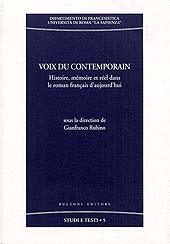 E-book, Voix du contemporain : histoire, mémoire et réel dans le roman français d'aujourd'hui, Bulzoni