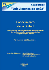 E-book, Conocimiento de la ilicitud : aproximación al conocimiento de la antijuridicidad del hecho desde las teorías psicológicas del pensamiento intuitivo, Dykinson