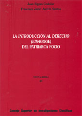 eBook, La Introducción al derecho (Eisagoge) del patriarca Focio, CSIC