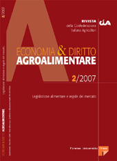 Articolo, Le istituzioni per l'internazionalizzazione del sistema agroalimentare italiano, Firenze University Press