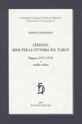 E-book, Lèpanto : rime per la vittoria sul turco : regesto 1571-1573 e studio critico, Bulzoni