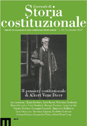 Articolo, Il pensiero costituzionale di A.V. Dicey : l'ispirazione storica e politologica, EUM-Edizioni Università di Macerata