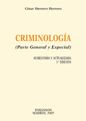 E-book, Criminología : parte general y especial, Herrero Herrero, César, Dykinson