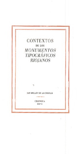 eBook, Contextos de los monumentos tipográficos riojanos, Cilengua - Centro Internacional de Investigación de la Lengua Española