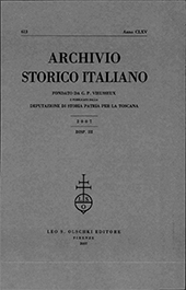 Issue, Archivio storico italiano : 613, 3, 2007, L.S. Olschki