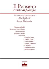 Heft, Il Pensiero : rivista di filosofia : XLVI, 1/2, 2007, InSchibboleth