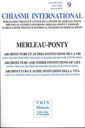 Article, Merleau-Ponty e l'intra-ontologia della scienza contemporanea, Mimesis