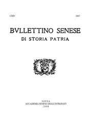 Heft, Bullettino senese di storia patria : CXIV, 2007, Accademia senese degli Intronati