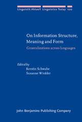 E-book, On Information Structure, Meaning and Form, John Benjamins Publishing Company