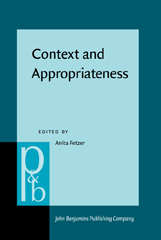 E-book, Context and Appropriateness, John Benjamins Publishing Company