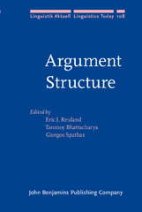 E-book, Argument Structure, John Benjamins Publishing Company