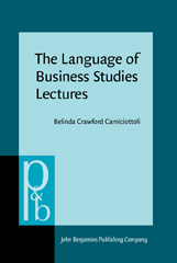 E-book, The Language of Business Studies Lectures, Crawford Camiciottoli, Belinda, John Benjamins Publishing Company