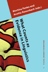 E-book, What Counts as Evidence in Linguistics, John Benjamins Publishing Company