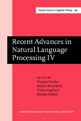 E-book, Recent Advances in Natural Language Processing IV, John Benjamins Publishing Company