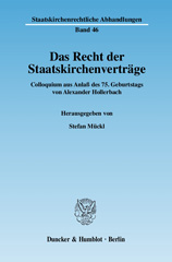 E-book, Das Recht der Staatskirchenverträge. : Colloquium aus Anlaß des 75. Geburtstags von Alexander Hollerbach., Duncker & Humblot