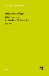 E-book, Schriften zur Kritischen Philosophie, Felix Meiner Verlag