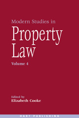 eBook, Modern Studies in Property Law, Hart Publishing