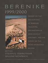 E-book, Berenike 1999/2000 : Report on the Excavations at Berenike, Including Excavations in Wadi Kalalat and Siket, and the Survey of the Mons Smaragdus Region, ISD